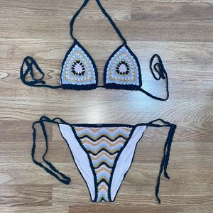 Forever 21 Multi Color Crotchet Bathing Suit